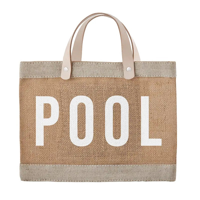Pool Burlap Tote
